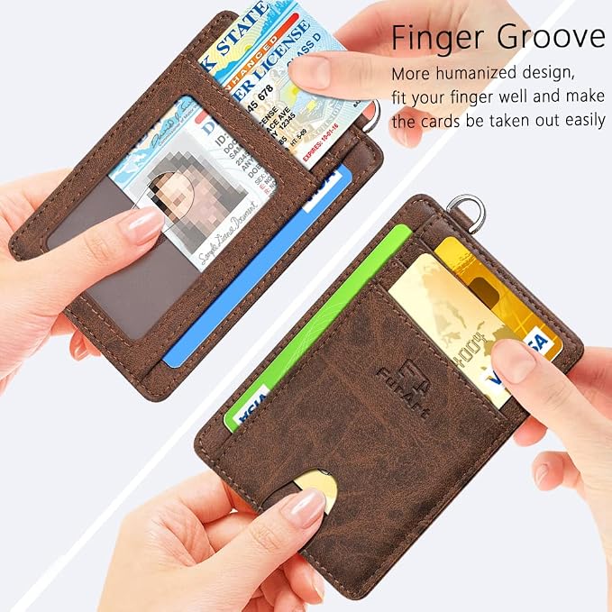 FurArt Slim Minimalist Wallet RFID Credit Card Holder - Image 3