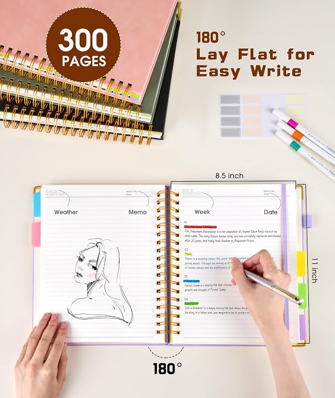 Hardcover Spiral Notebook 8.5"x11" Journal - Image 2