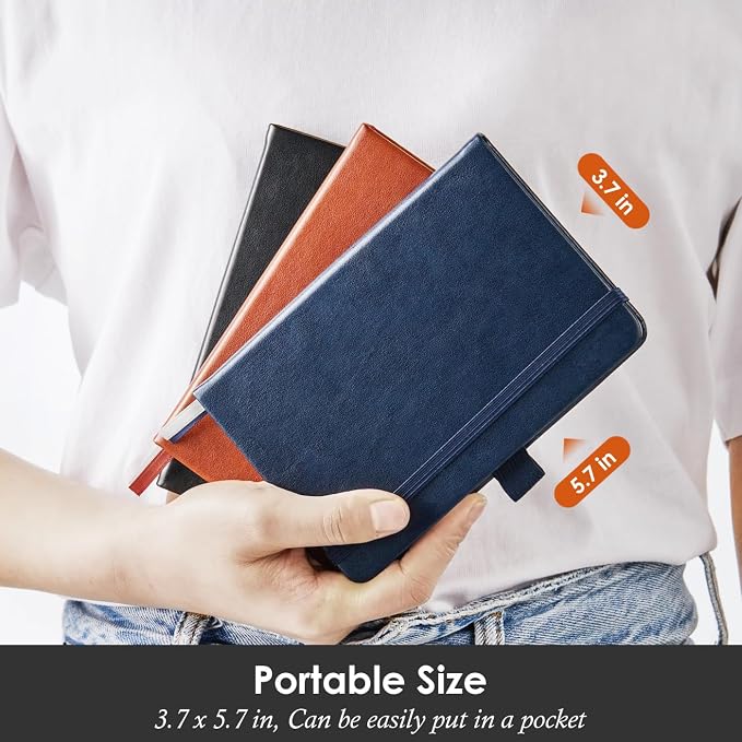 NIRMIRO 3 Pack Pocket Notebook Journals, Small Notepad Notebooks - Image 6