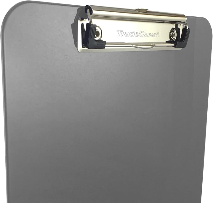 Trade Quest Plastic Clipboard Opaque Color Letter Size Low Profile Clip - Image 2