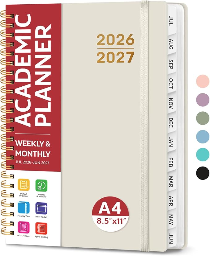 Planner 2026-2027 for Women & Men, Academic Monthly and Weekly Calendar Planner by Taja