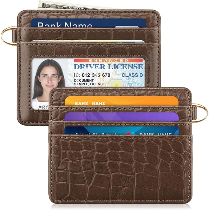 Slim Credit Card Holder Crocodile Wallet Women Thin Alligator Wallets RFID by Simikol