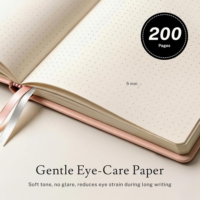 PAGELYST Dotted Journal Notebook, 200 Pages, 4 Pack Leather Bullet Journal - Image 2