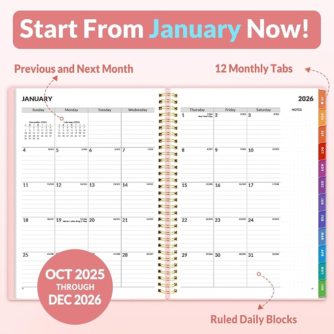 SUNEE 2026 Weekly and Monthly Planner - Image 3