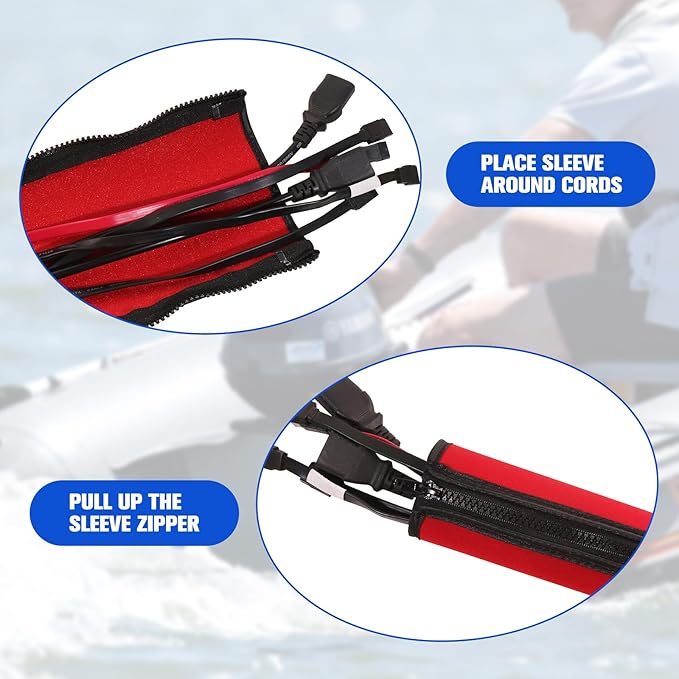 48 inch Zippered Neoprene Cable Sleeve - Image 4