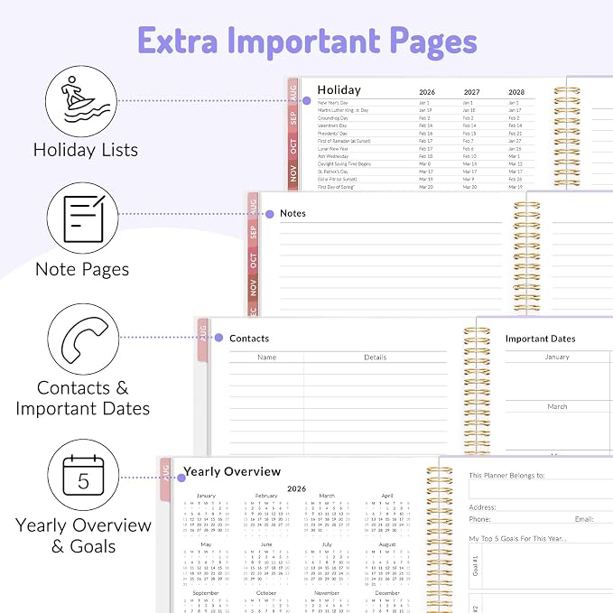 Aug 2026 - Dec 2027 Planner, Forvencer 17 Month Academic Planner 2026-2027 - Image 5