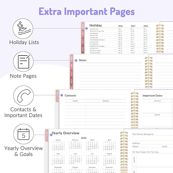 Aug 2026 - Dec 2027 Planner, Forvencer 17 Month Academic Planner 2026-2027 - Image 5
