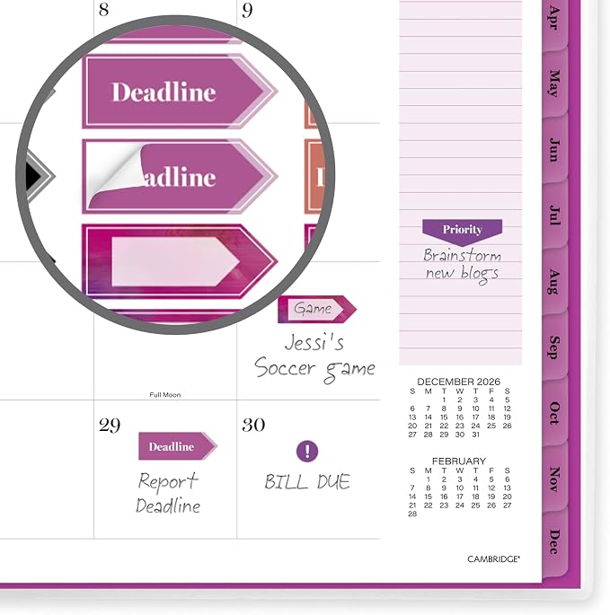 Mead Cambridge 2027 Planner, Weekly & Monthly, 8.5" x 11" - Image 6