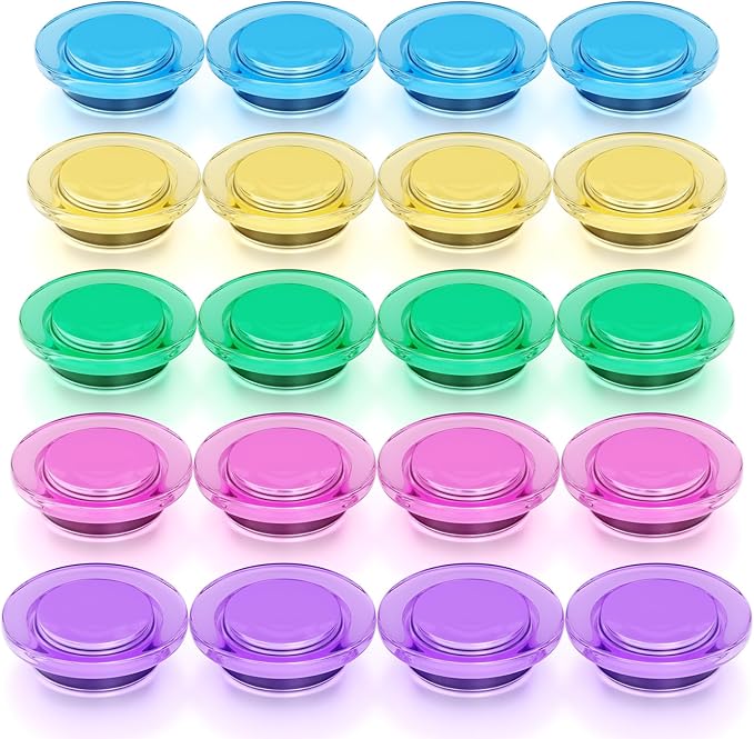 Grtard 20 Pcs Magnets for Whiteboard, Round Refrigerator Magnets Fridge Magnets by Grtard