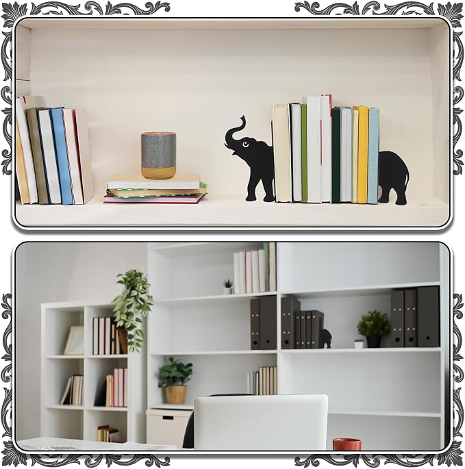 Geelin Elephant Metal Bookends Set of 2 Styles Book Ends - Image 5