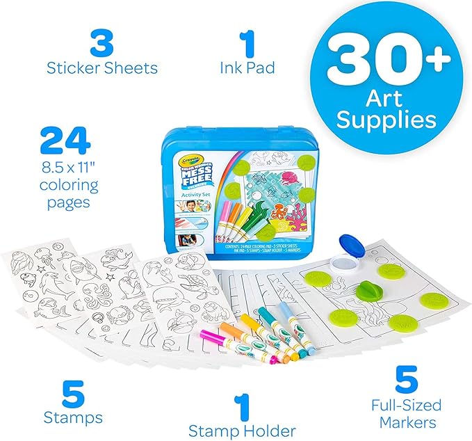 Crayola Color Wonder Mess Free Coloring Activity Set, Travel Art Kit, Gift - Image 4