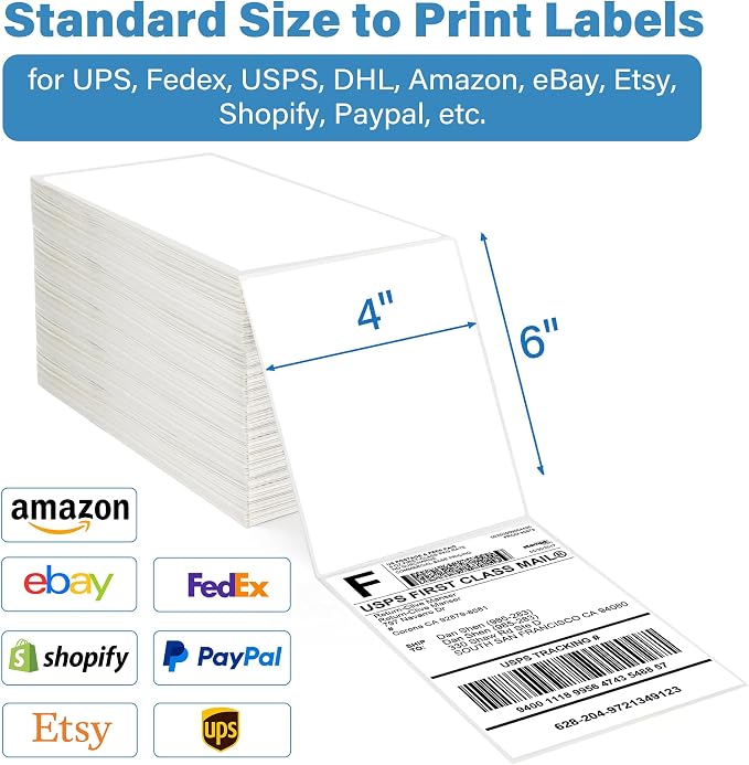 LotFancy 4x6 Thermal Labels, 500 Shipping Labels - Image 8