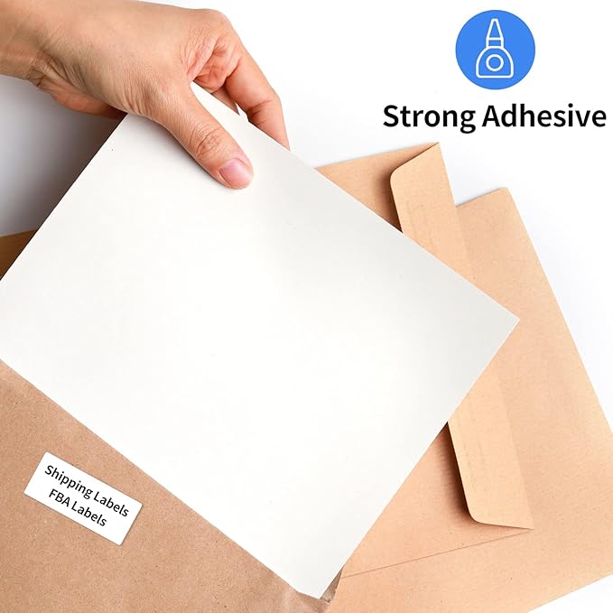 2"x4" Shipping Address Labels, 10-UP Blank Mailing Labels, White Self-Adhesive Customized Stickers for Inkjet and Laser Printer [400 Sheet, 4000 Labels]-DeskLoop Office