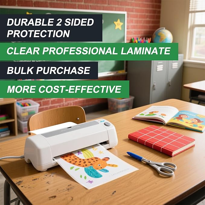 5 Mil Thermal Laminating Sheets 30 Packs, 9” x 11.5” Clear Laminating Pouches Holds 8.5 x 11 Inch Sheet Lamination Plastic Paper for Laminator, School Office Supplies Laminate-DeskLoop Office
