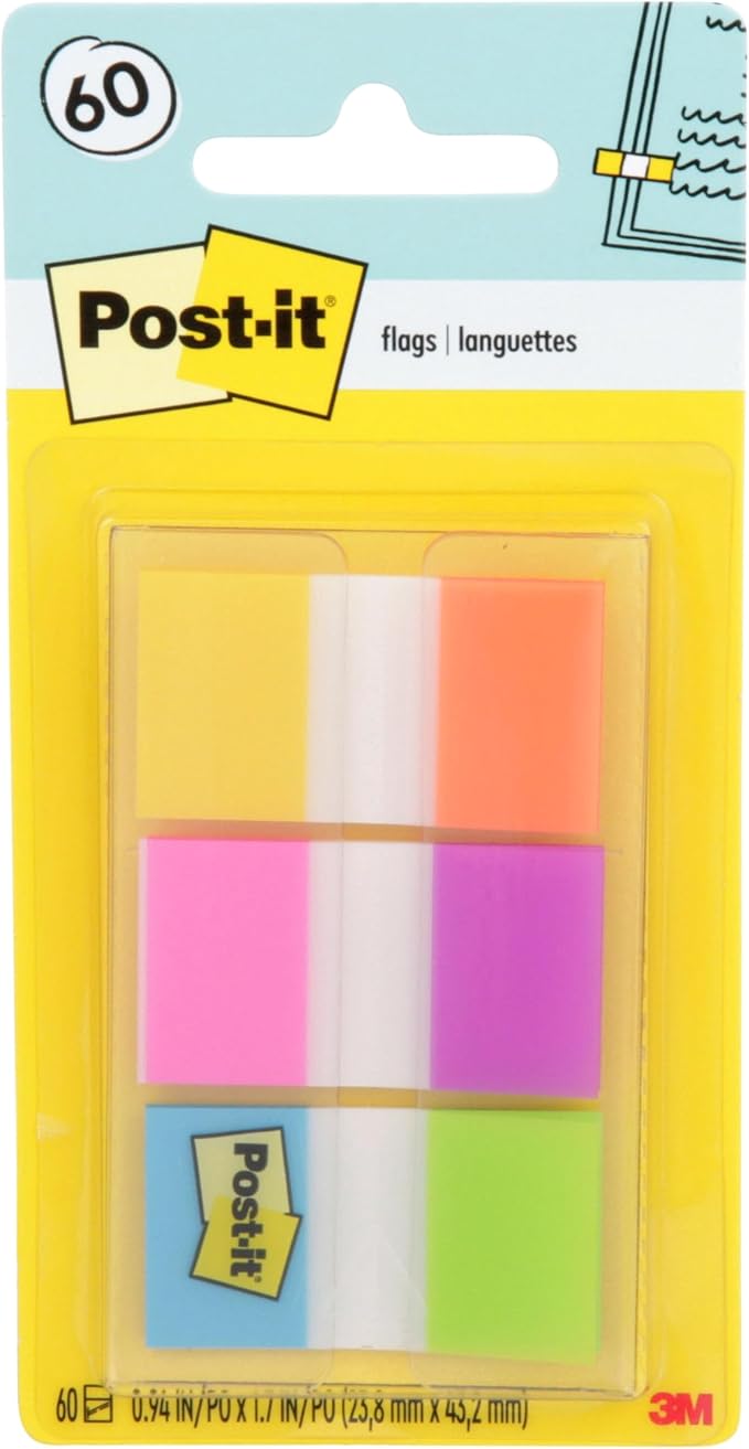 Post-it Flags, 0.94 in. x 1.7 in., One Dispenser by Unknown