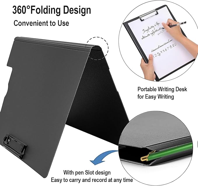 2 Pack Foldable Clipboards, A4 Office Clipboard Folder - Image 3