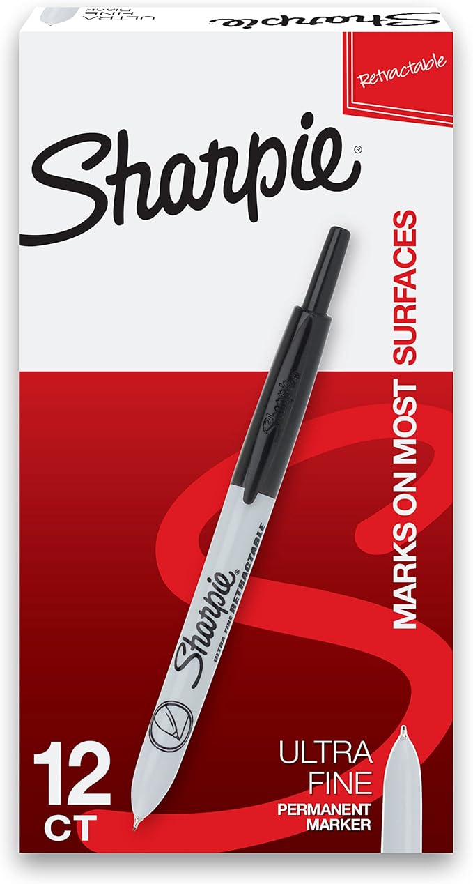 Sharpie Retractable Permanent Markers, Ultra Fine Point by Unknown