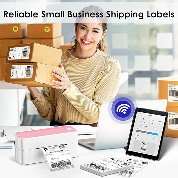 4x6 Thermal Shipping Label, Shipping Address Labels (2 Rolls of 500 4x6 Roll Labels) - Compatible with Nelko, JADENS, beeprt, ASprink, Rollo, Zebra, Omezizy and Other Thermal Printers-DeskLoop Office