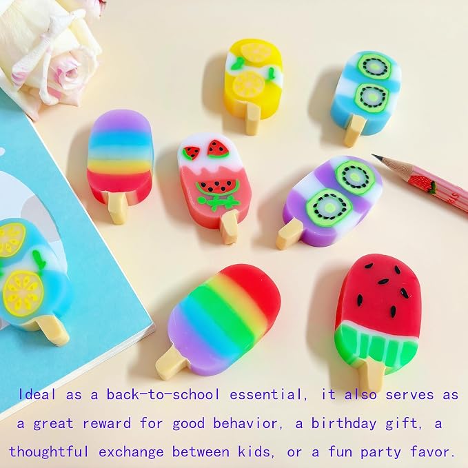 32PCS Cute Erasers for Kids Bulk, Fun for Classroom Back to School Party Gift - Image 4
