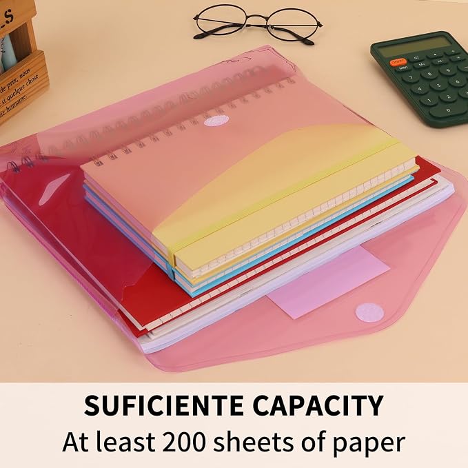 EOOUT 7pcs Plastic Envelopes Poly Envelopes, A4 Size - Image 3