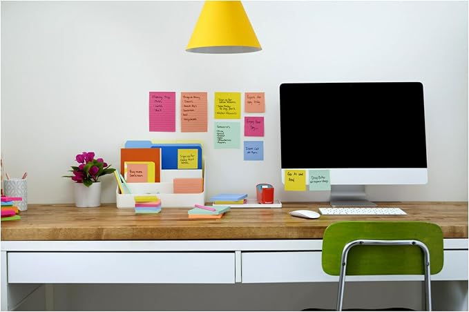 Post-it Super Sticky Notes, 3 x 3 in, Summer Joy, 5 Pads, 90 Sheets/Pad | - Image 13