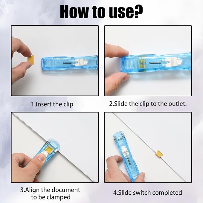3 Pcs Portable Binder Paper Clam Clip Dispenser - Image 3