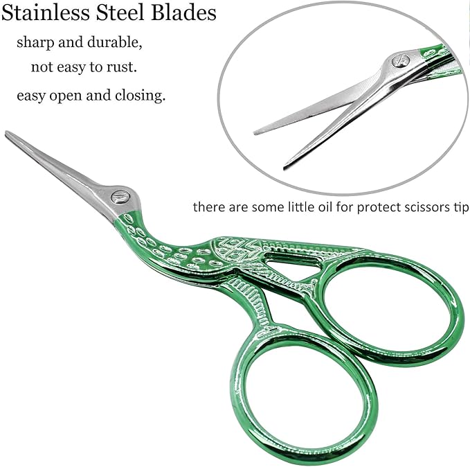 BIHRTC Scissors 3.6Inch Embroidery Knitting Scissor Small Crafting Shears - Image 3
