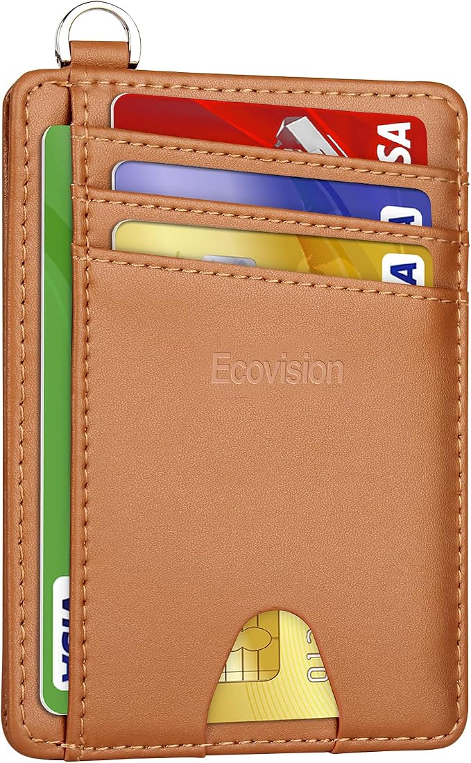 Slim Minimalist Front Pocket Wallet, RFID Blocking Credit Card Holder Wallet by Ecovision