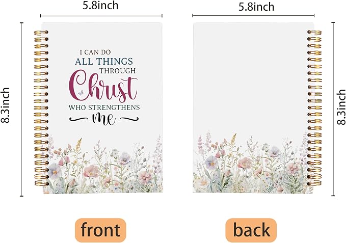 Watercolor Flower Christian Notebook Journal, Christian Gifts - Image 5