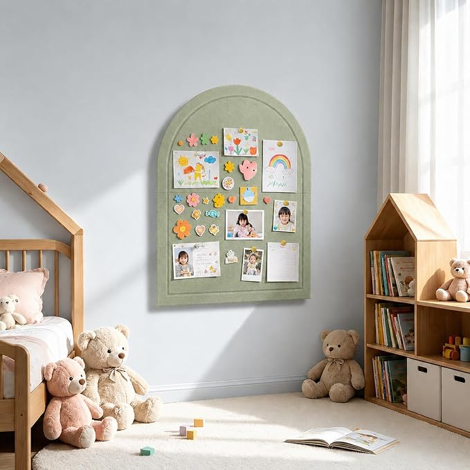 Arched Felt Bulletin Board, Foldable Picture Self-Adhesive Boards - Image 8