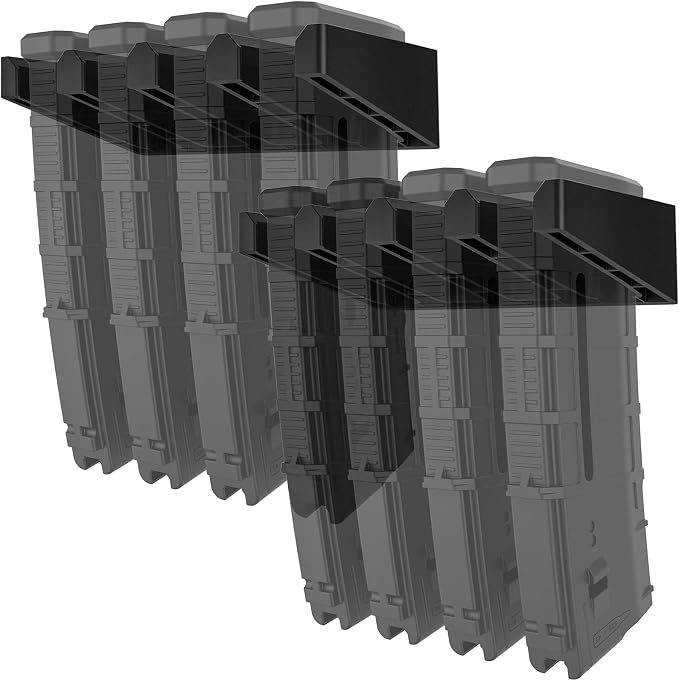 Solid ABS 6X Standard PMAG Wall Mount, Mag Holder, Home Magazine Storage Rack by RUSFOL