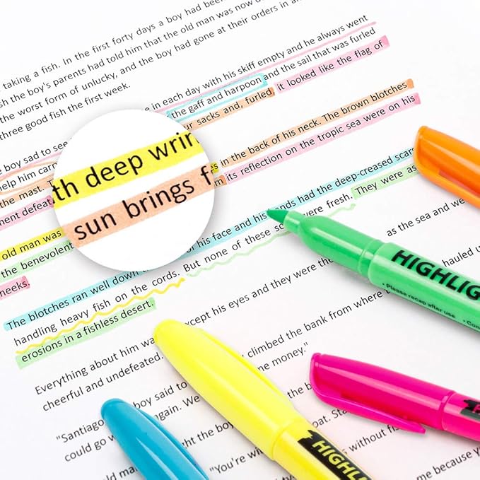 Lelix 30 Pack Highlighters, 10 Bright Colors, Chisel Tip, Quick Drying for Back to School, Office, Home, ideal for Highlighting Underlining-DeskLoop Office