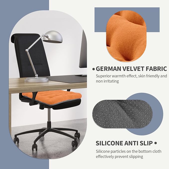 BUYUE Good Support Office Chair Cushion Padded, Soft Velvet Comfortable - Image 5