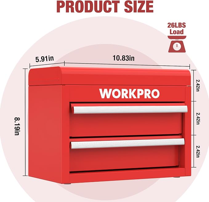 WORKPRO Mini Metal Tool Box - Image 2