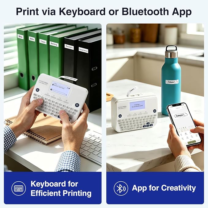 SUPVAN E12 Bluetooth Label Maker Machine, Support Keyboard & App - Image 2