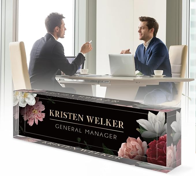 Personalized Office Name Plate for Desk, Custom Employee Appreciation Gifts - Image 2