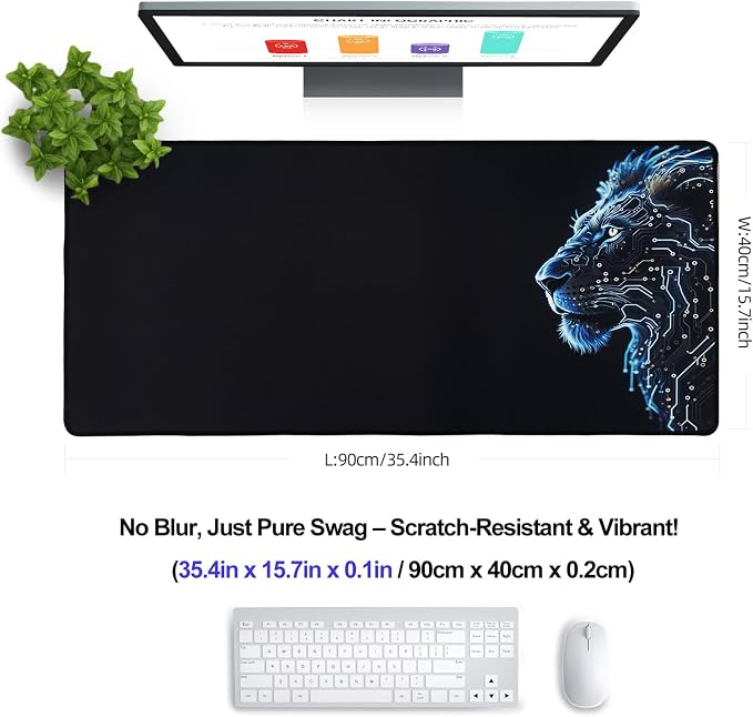 XXL Gaming Mouse Pad 35.4x15.7 Professional Large Mouse Pad & Computer Game - Image 2