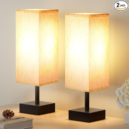 aooshine Beige Bedroom Table Lamp Set by Aooshine