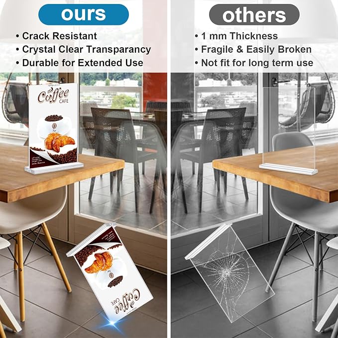 Acrylic Sign Holder 4x6 Vertical Plastic Signs Acrylic Frame Display Signs - Image 5