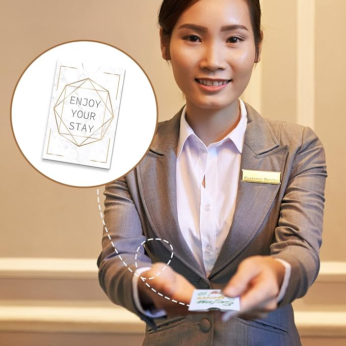 Geyee 500 Pcs Hotel Key Card Envelope Keycard Holder Sleeves Enjoy Your Stay - Image 6