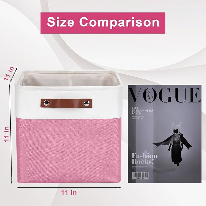 Bagnizer Collapsible Fabric Storage Cubes 11x11 Cube Storage Bins, 4 Pack - Image 2