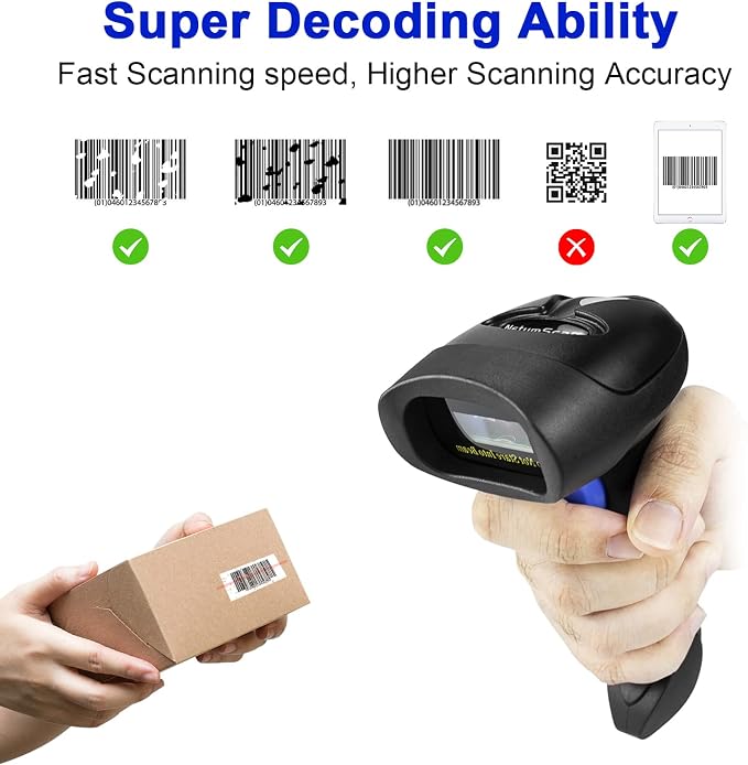 NetumScan 1D Wireless Barcode Scanner - Image 2