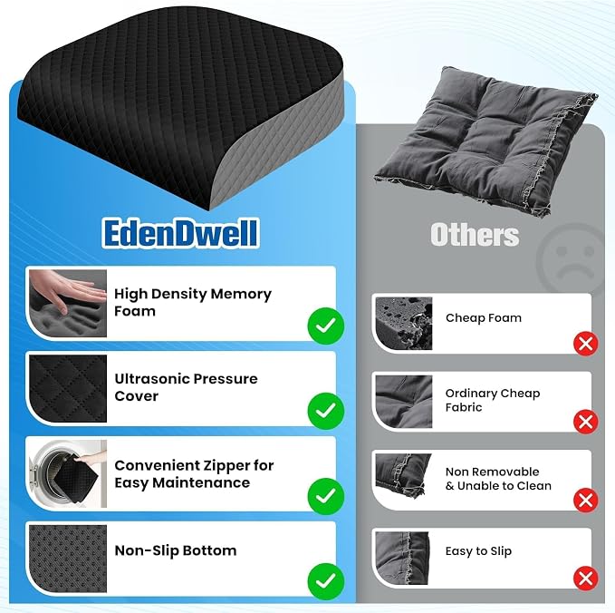 Seat Cushion, Memory Foam Chair Pad - Image 4