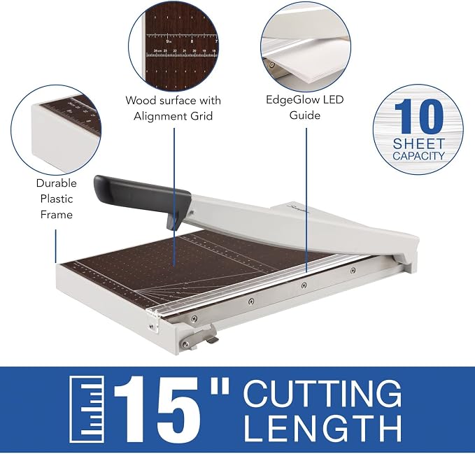 Swingline Paper Trimmer, Guillotine Paper Cutter, 10 Sheet Capacity, ClassicCut - Image 2