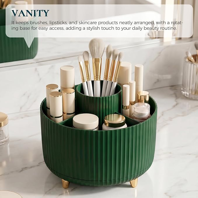 KONVINIT Pencil Pen Holder for Desk, 5 Slots 360-Degree Rotating Desktop - Image 5