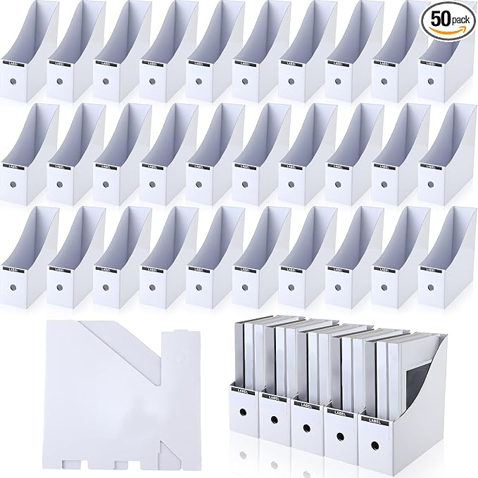 Geyee 50 Pcs Cardboard Magazine Holder Magazine File Holder Magazine Storage by Geyee