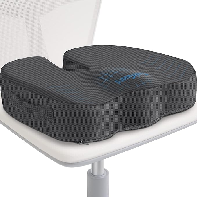 TushGuard Seat Cushion for Office Chair Memory Foam Non-Slip Cushion Back by TushGuardSeatCushonsPillows