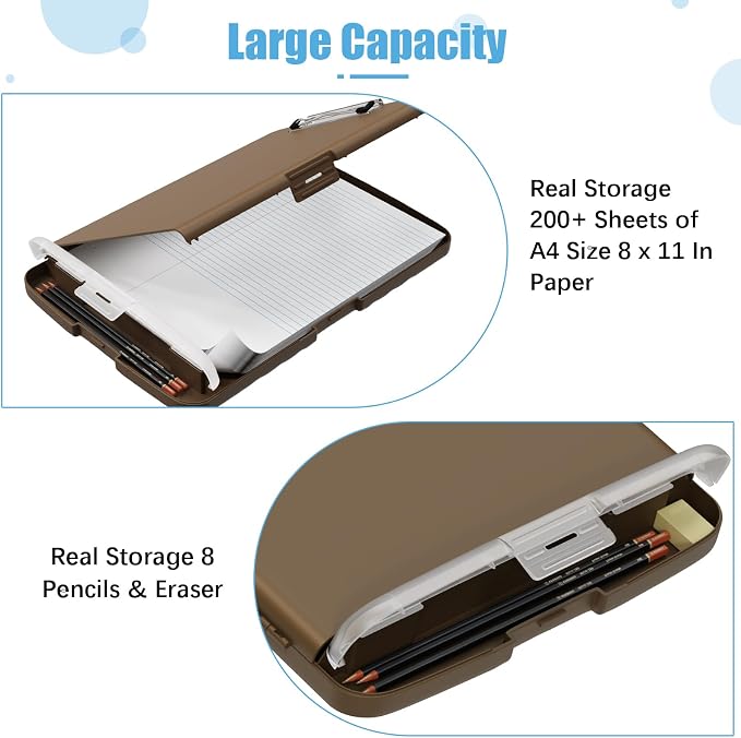 Hongri Clipboard with Storage with Pen Holder, Folder Nursing Clip Board 8.5 x - Image 3