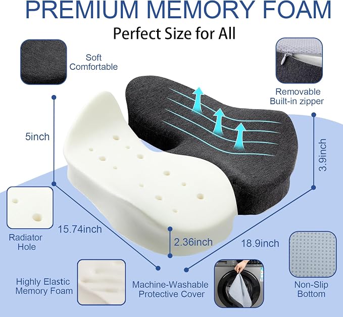 X Large Memory Foam Seat Cushion - Image 3