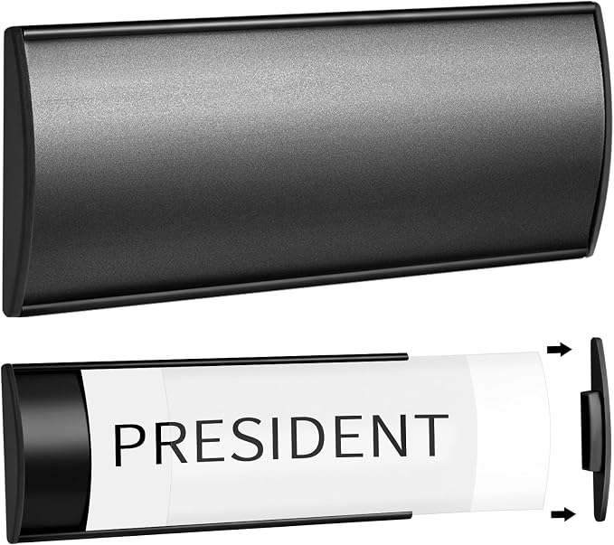 Therwen 1 Pcs Aluminum Office Name Plate Holder by Therwen
